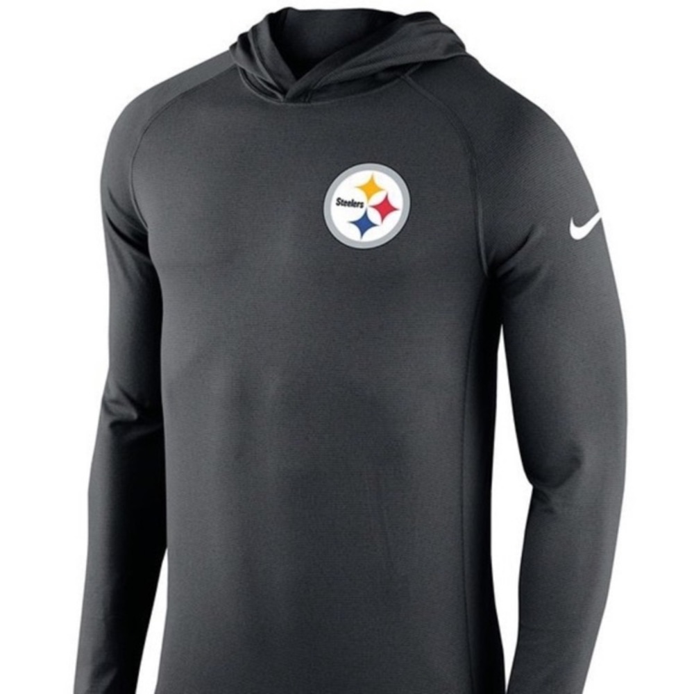 Nike Steelers Dri Fit Touch Hoodie Lightweight Sweatshirt
